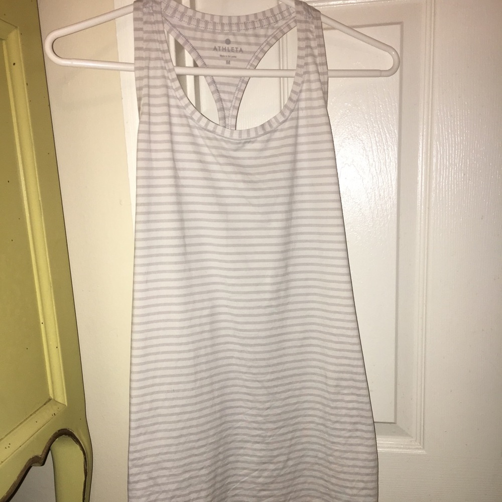 High Neck Athleta Striped Chi Tank